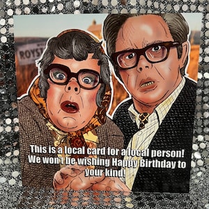 Tubs and Edward de The League of Gentlemen - Carte de voeux d'anniversaire Gay Icons en édition limitée (vierge à l'intérieur)