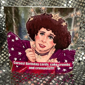 Liquidación de T-Bag la bruja - Iconos Gay - Tarjeta de cumpleaños de edición limitada (en blanco por dentro)