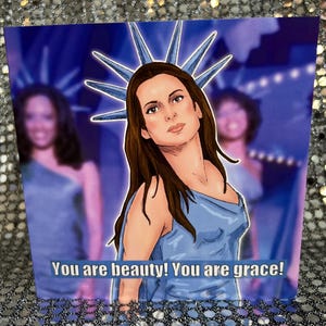 Miss Congeniality Sandra Bullock - she is beauty she is Grace - Gay Icons limited edition verjaardagskaart (blanco binnenkant)