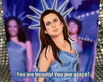 Miss Congeniality Sandra Bullock -  she is beauty she is Grace - Gay Icons limited edition  Birthday Card (Blank inside)