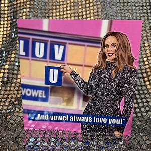 Saint-Valentin - Compte à rebours Carol Vorderman - Carte d'anniversaire / Saint-Valentin / Anniversaire Gay Icons en édition limitée (intérieur vierge)