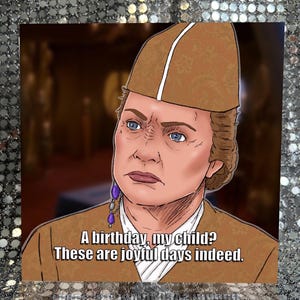 ルイーズ・フレッチャー - ゲイ・アイコンズ限定版バースデーカード（中は空白）