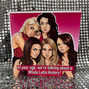 Tarjeta de cumpleaños de edición limitada de Girls Aloud - Gay Icons (en blanco en el interior)