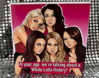 Girls Aloud - Gay Icons limited edition Birthday Card (Blank inside)