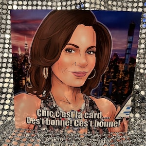 Gravin Luann De Lessops van Real Housewives of New York RHONY - Gay Icons limited edition verjaardagswenskaart (blanco binnenkant)