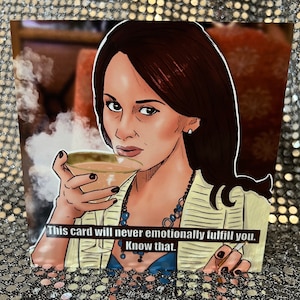 Les vraies femmes au foyer de Beverley Hills - Allison DuBois Dinner Party from Hell - Anniversaire / Saint-Valentin - Icônes gays - carte de voeux vierge