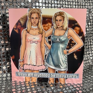 Romy en Michelle's High School Reunion - Gay Icons limited edition verjaardagskaart (blanco binnenkant)
