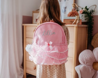 Pink tutu personalised rucksack, tutu backpack, girls pink rucksack, princess bag, personalised kids rucksack, ballet bag, dance bag