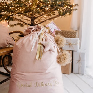 Luxury Personalised Christmas Tree Velvet Santa Sacks, velvet Christmas Santa sacks, large velvet Santa sacks, velvet Christmas Sacks,