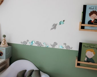Dinasour Wall Stickers, wall decals, dinasour stickers, bedroom wall stickers, nursery decor stickers, Dino wall stickers glitter wall art