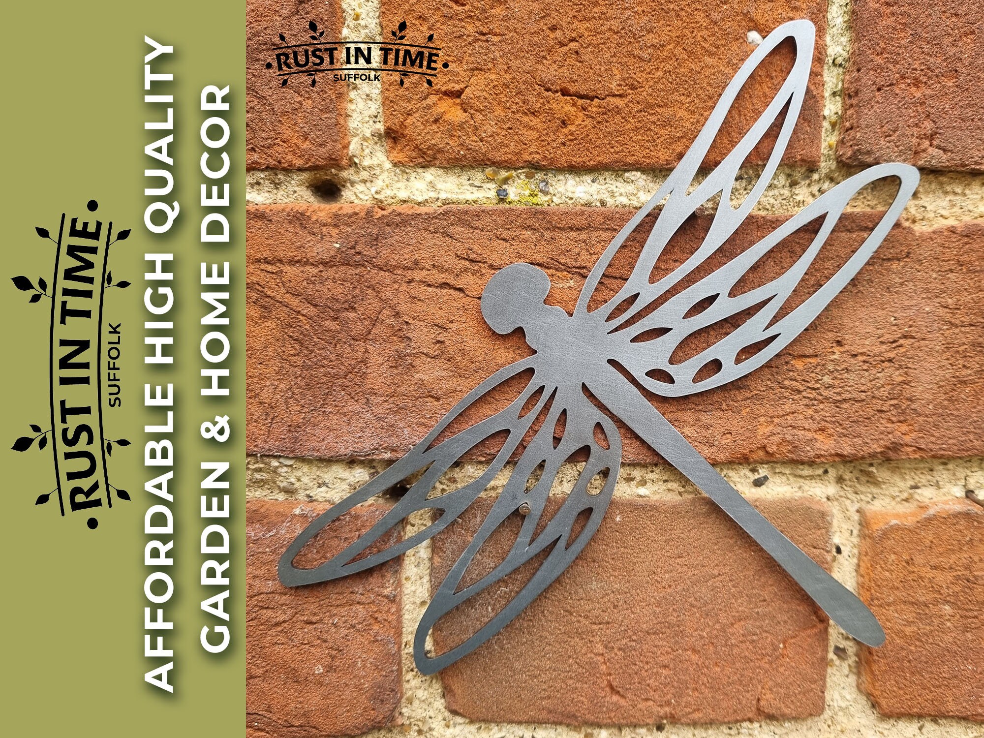 Vintage Metall Blechschild 20x30 Cm – Libellen-Motiv Mit Rustikaler Optik Für Garten, Küche & Wand