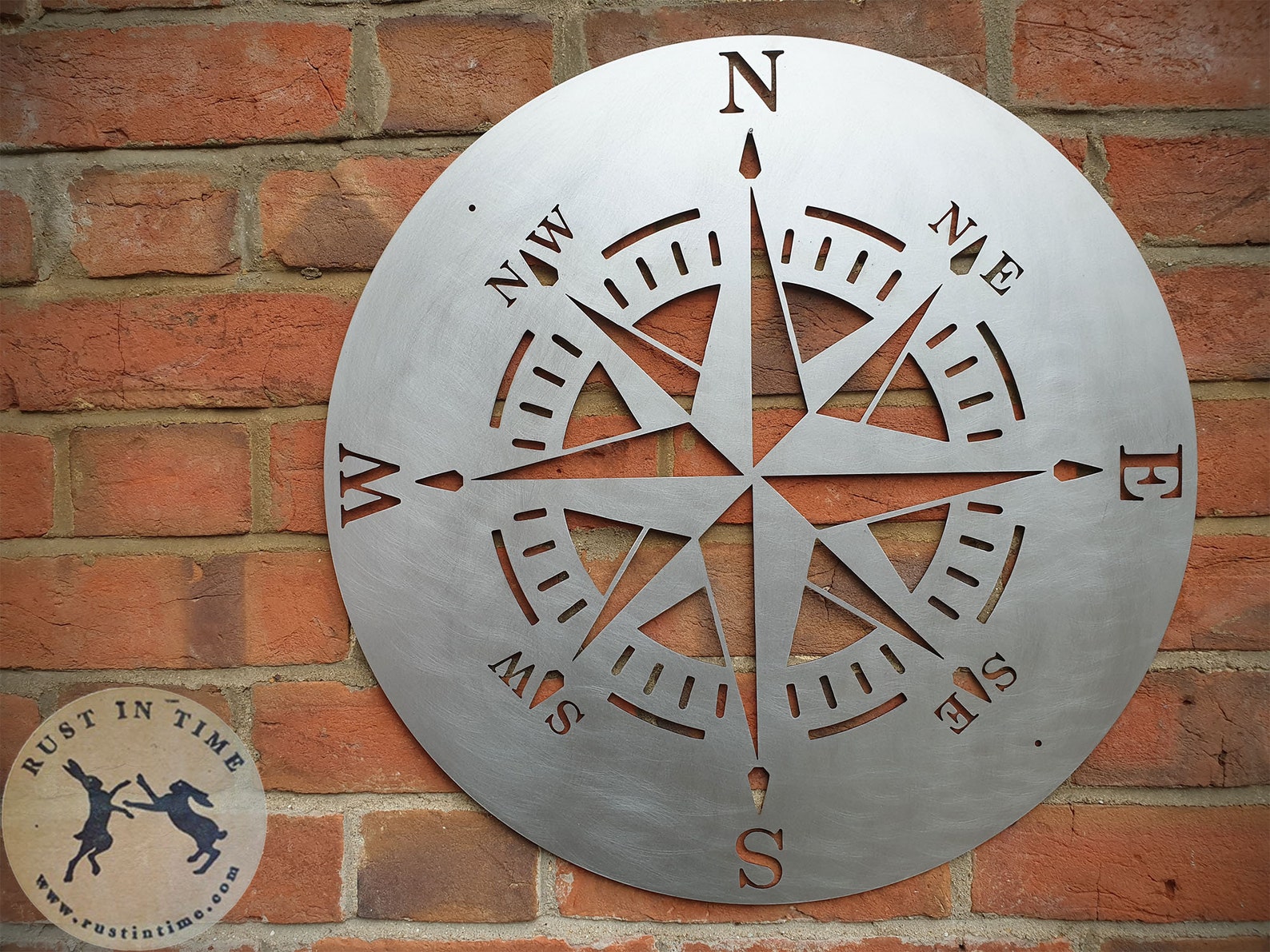Nautical Compass Large metal wall art garden gifts garden Etsy