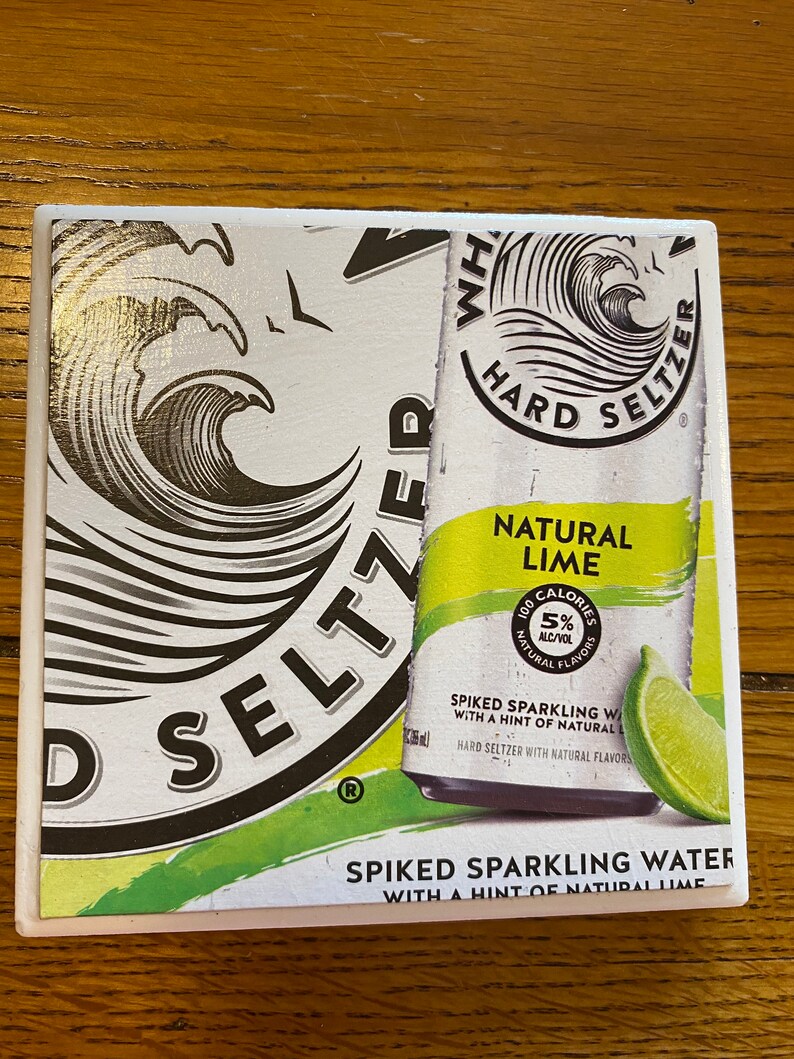 Custom coasters White Claw Labels Etsy