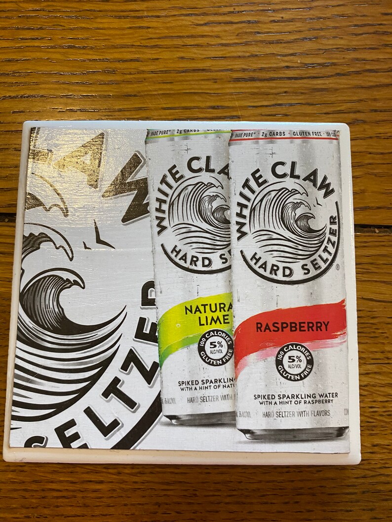 Custom coasters White Claw Labels Etsy