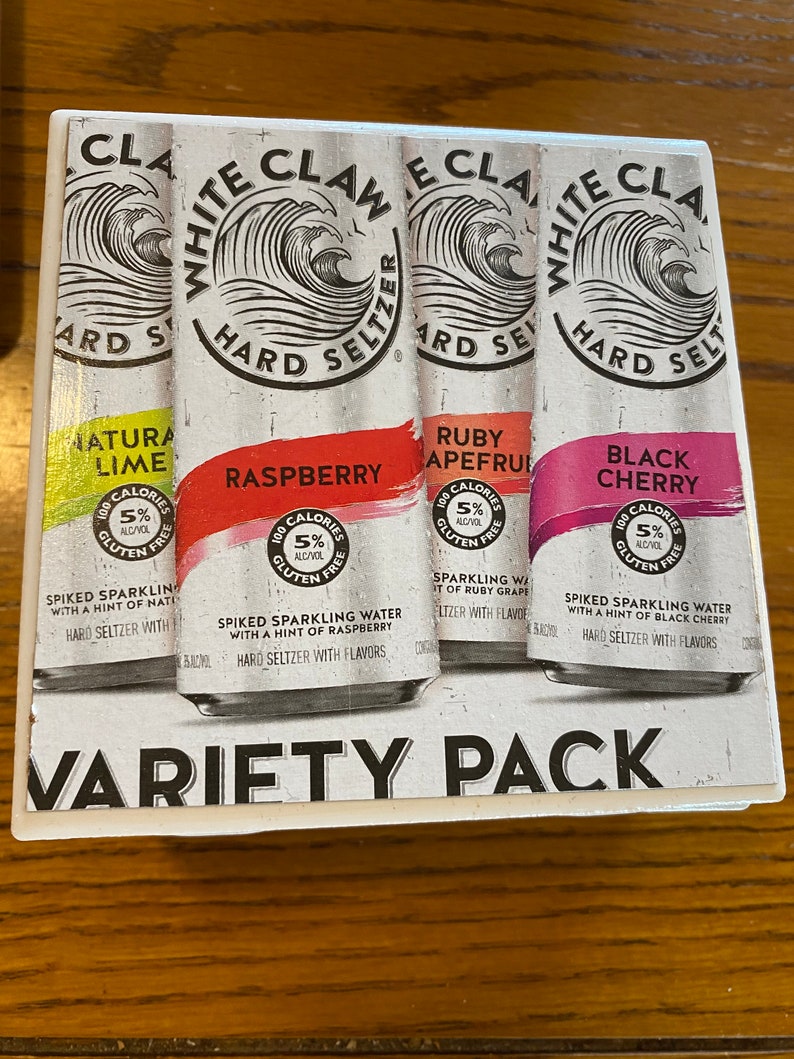 Custom coasters White Claw Labels Etsy