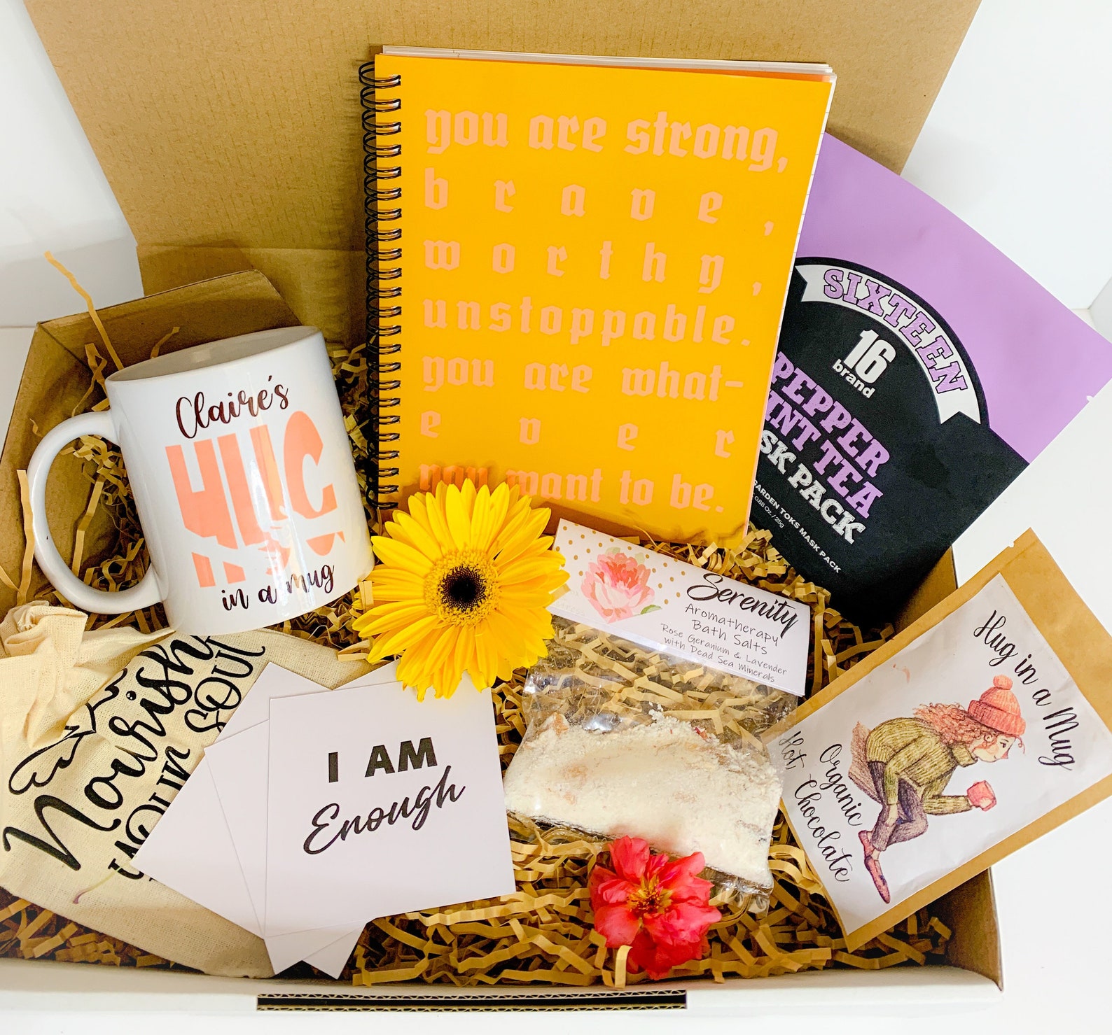 Personalised Hug in a Box. Best Friend Care Package. Gift