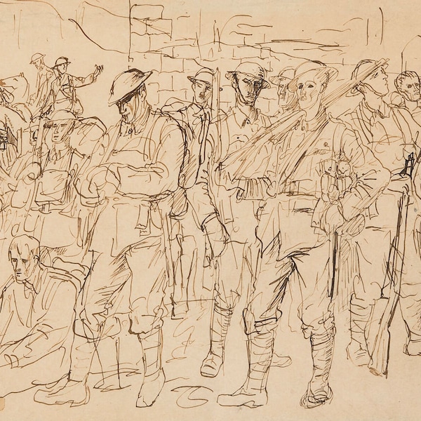 Canadian Soldiers by Augustus John - 1918