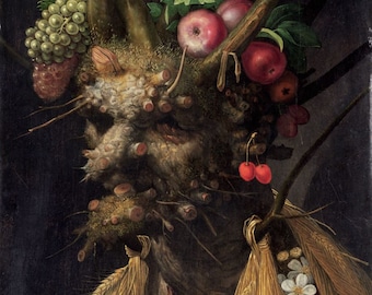 Quatre saisons dans une tête par Giuseppe Arcimboldo vers 1590