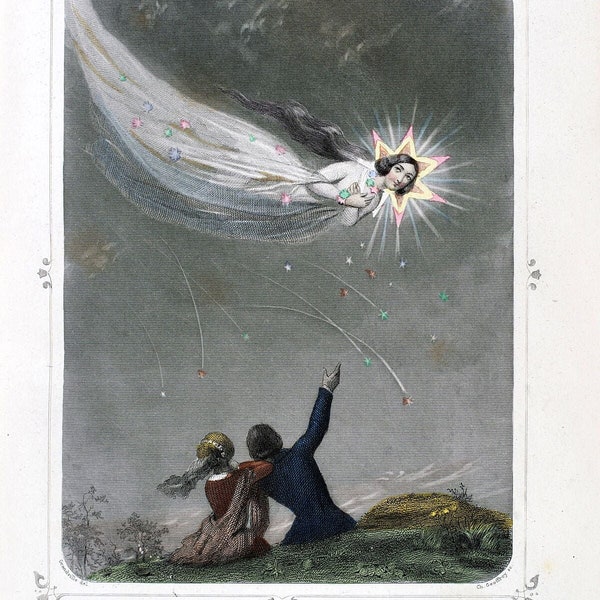 Shooting Star , From Les Etoiles Derniere Feerie von JJ Grandville - 1849