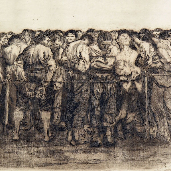 The Prisoners by Käthe Kollwitz, 1908