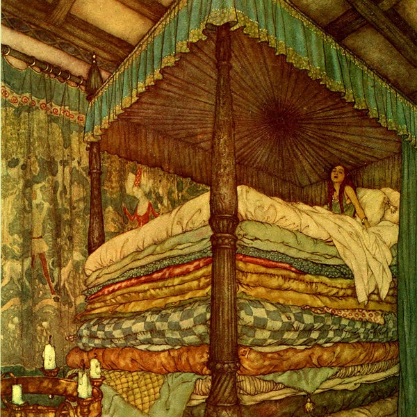 Die Prinzessin und die Erbse von Edmund Dulac - 1910