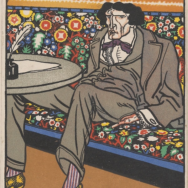 Viennese Café, The Man of Letters by Moriz Jung - 1911