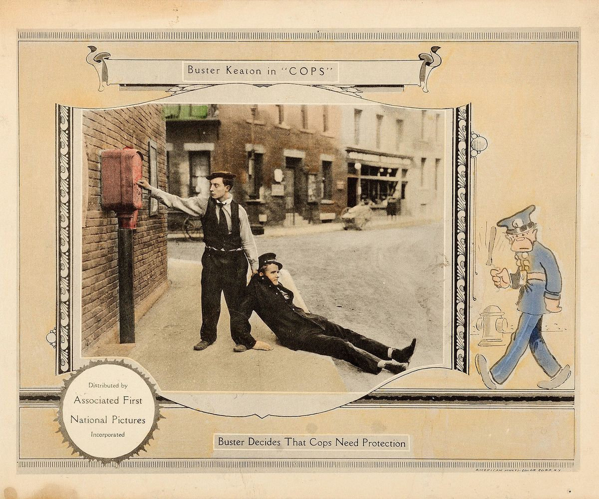 Lobby Card for Buster Keaton's 'cops' 1922 Etsy