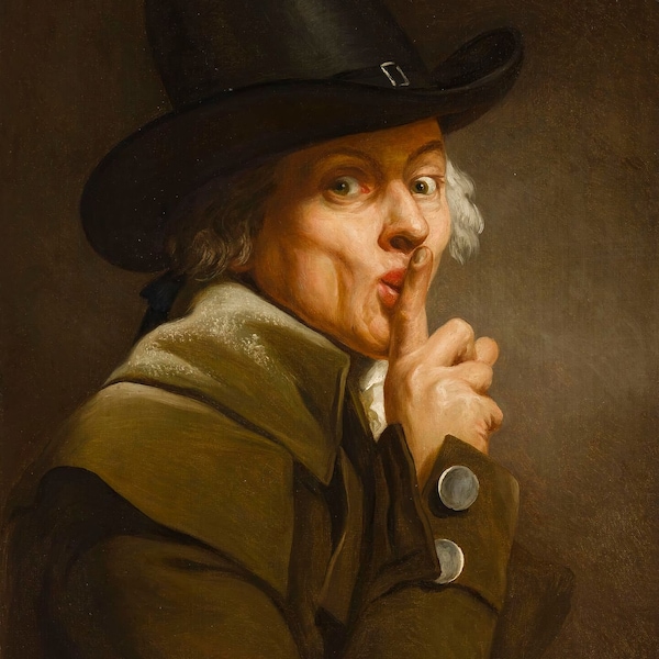 Autoportrait, Silence de Joseph Ducreux - ch. 1790