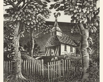 Eric Ravilious Sussex Church c- 1931