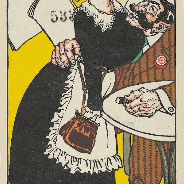 In the Little Cafe (Wiener Cafe- Im Tschecherl) by Moriz Jung - 1911