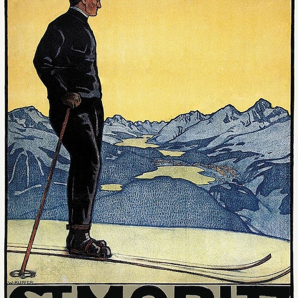 VII. Grosses Skirennen der Schweiz St. Moritz by Walter Küpfer - 1911