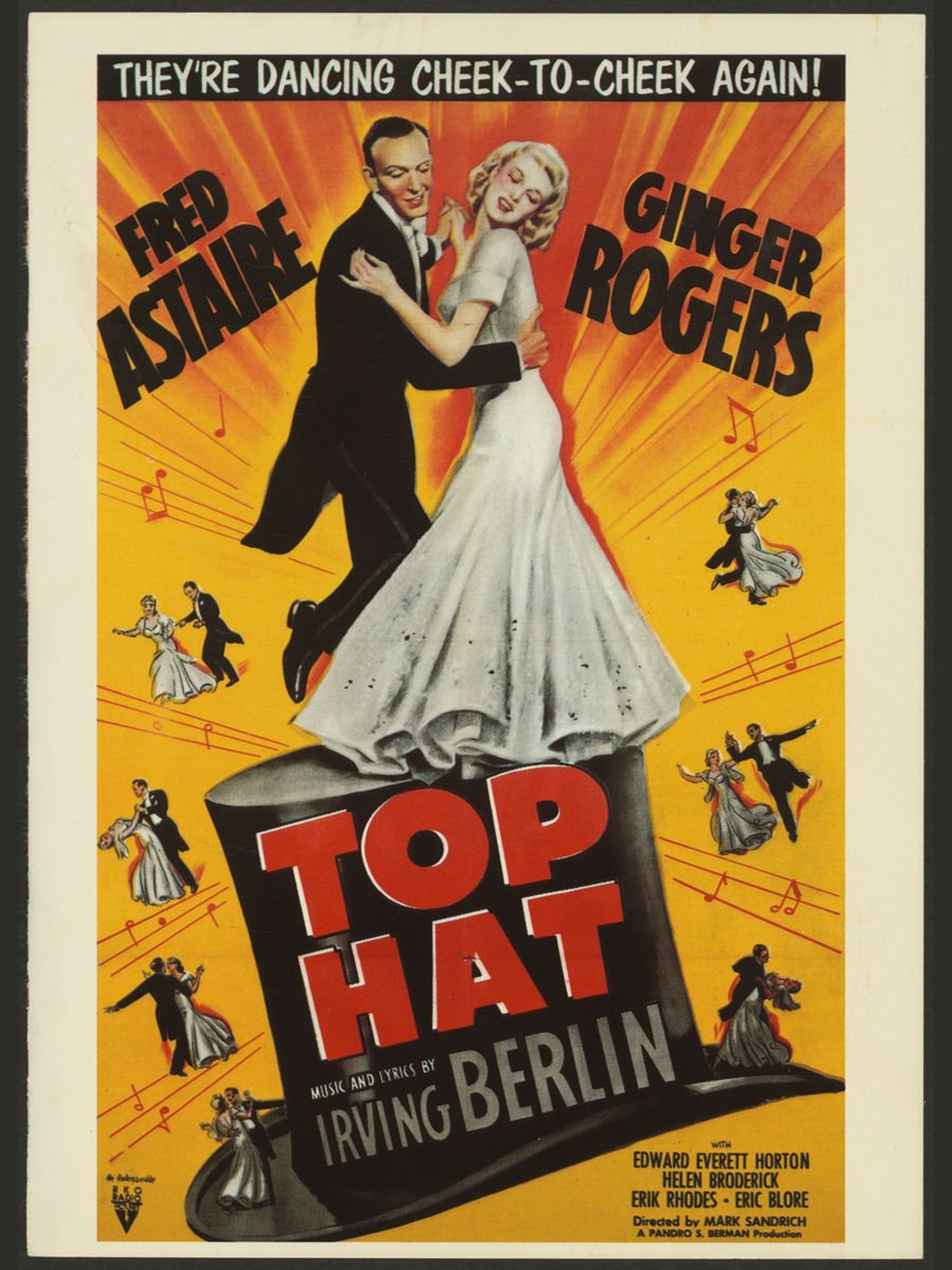 Top Hat Movie Poster 1935 Etsy UK