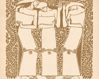 New Year Card for Wiener Werkstätte Nr. 60 by Agnes Speyer - 1907