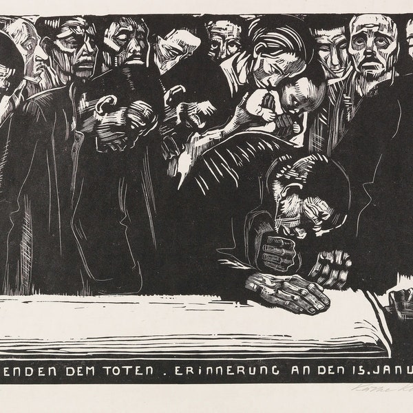 Memorial Sheet for Karl Liebknecht by Käthe Kollwitz - 1920