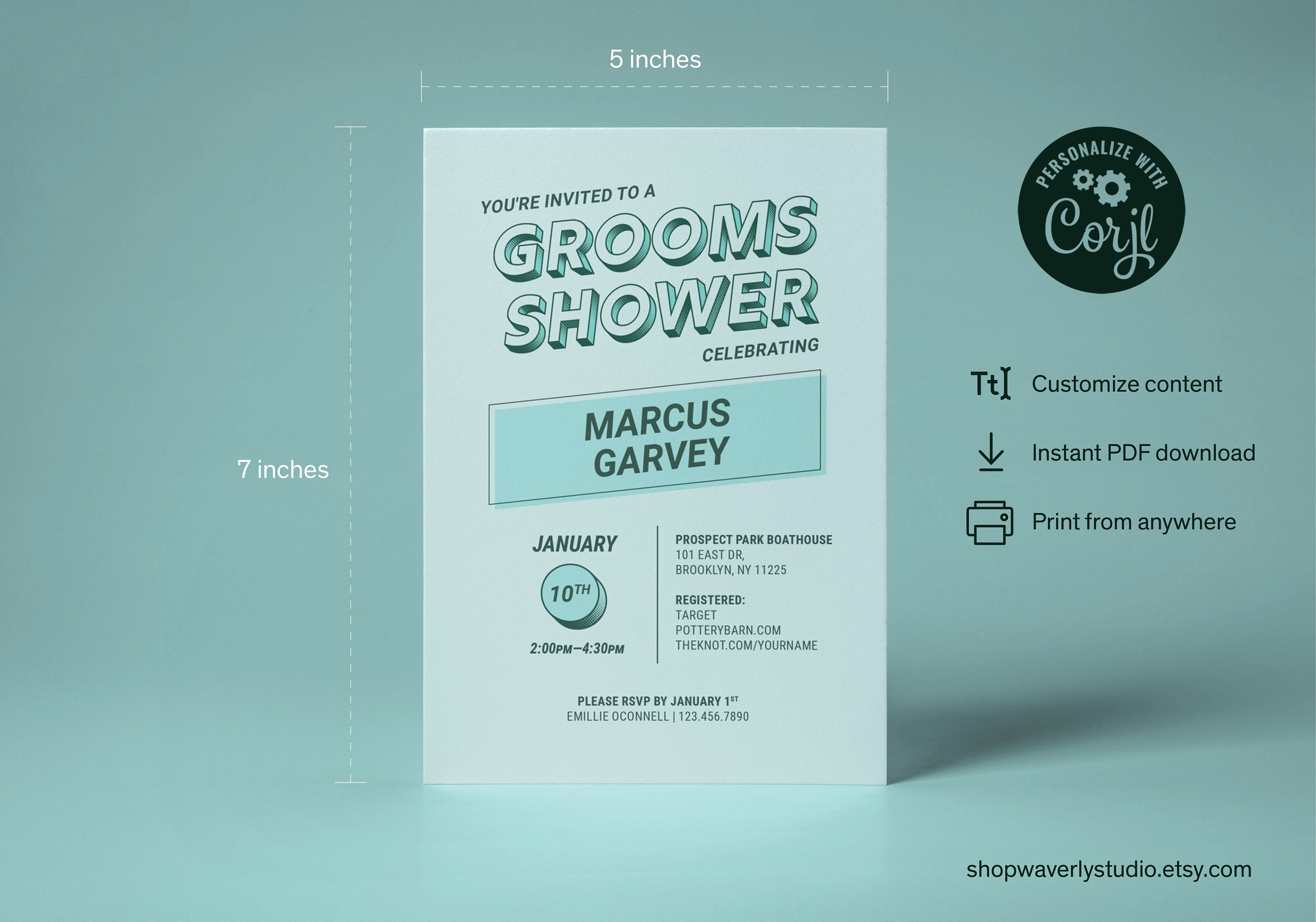 groom shower invitations
