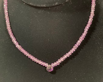 Amethyst Teardrop Necklace