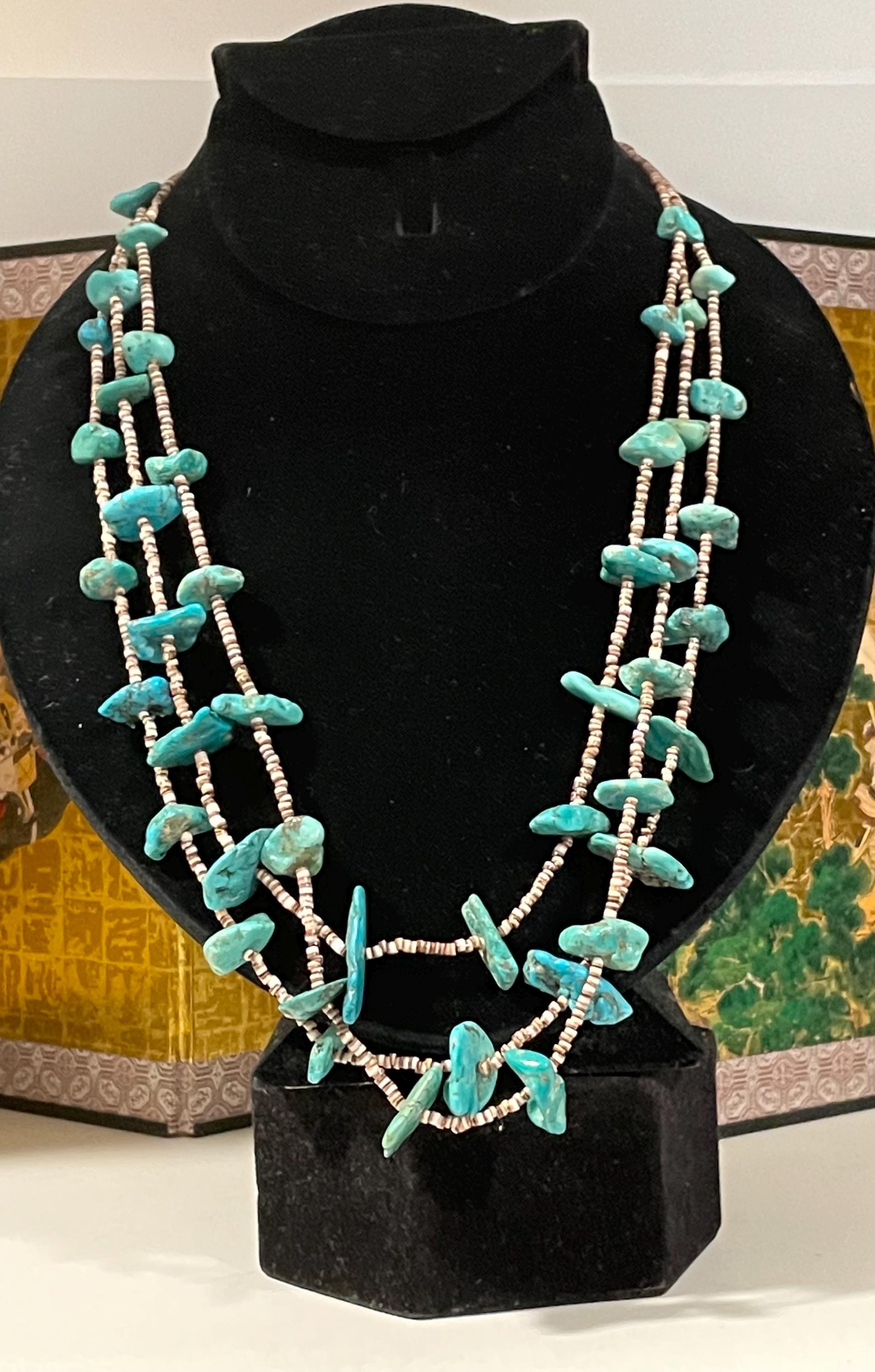 vintage NAVAJO ターコイズ シェル 5連レックレス vintage NAVAJO ターコイズ シェル 5連レックレス - メルカリ