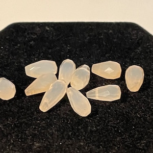 10 Hand Cut Chalcedony Briolettes