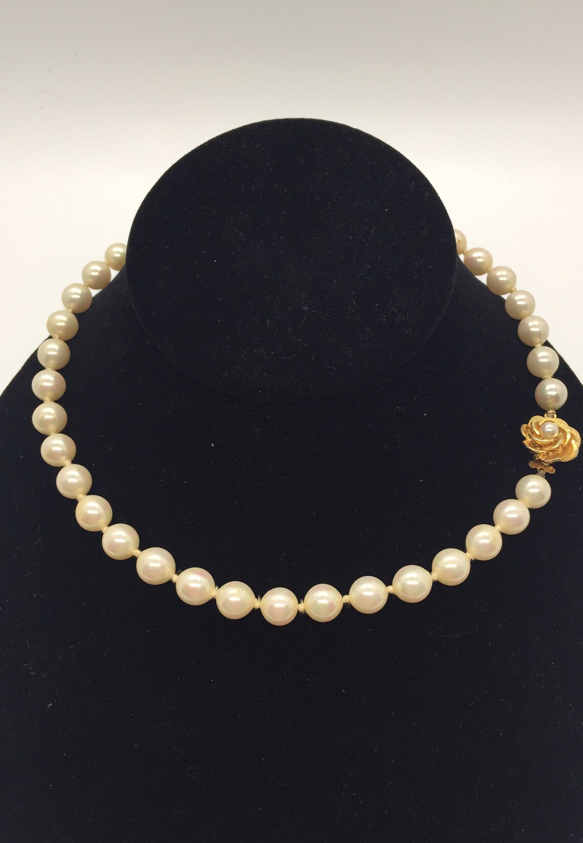 Vintage Vendome Glass Pearl Necklace Etsy
