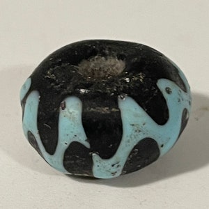 Ancient Islamic Glass Zigzag Bead