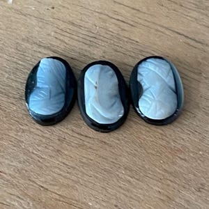 3 Antique Shell Cameo Cabochons