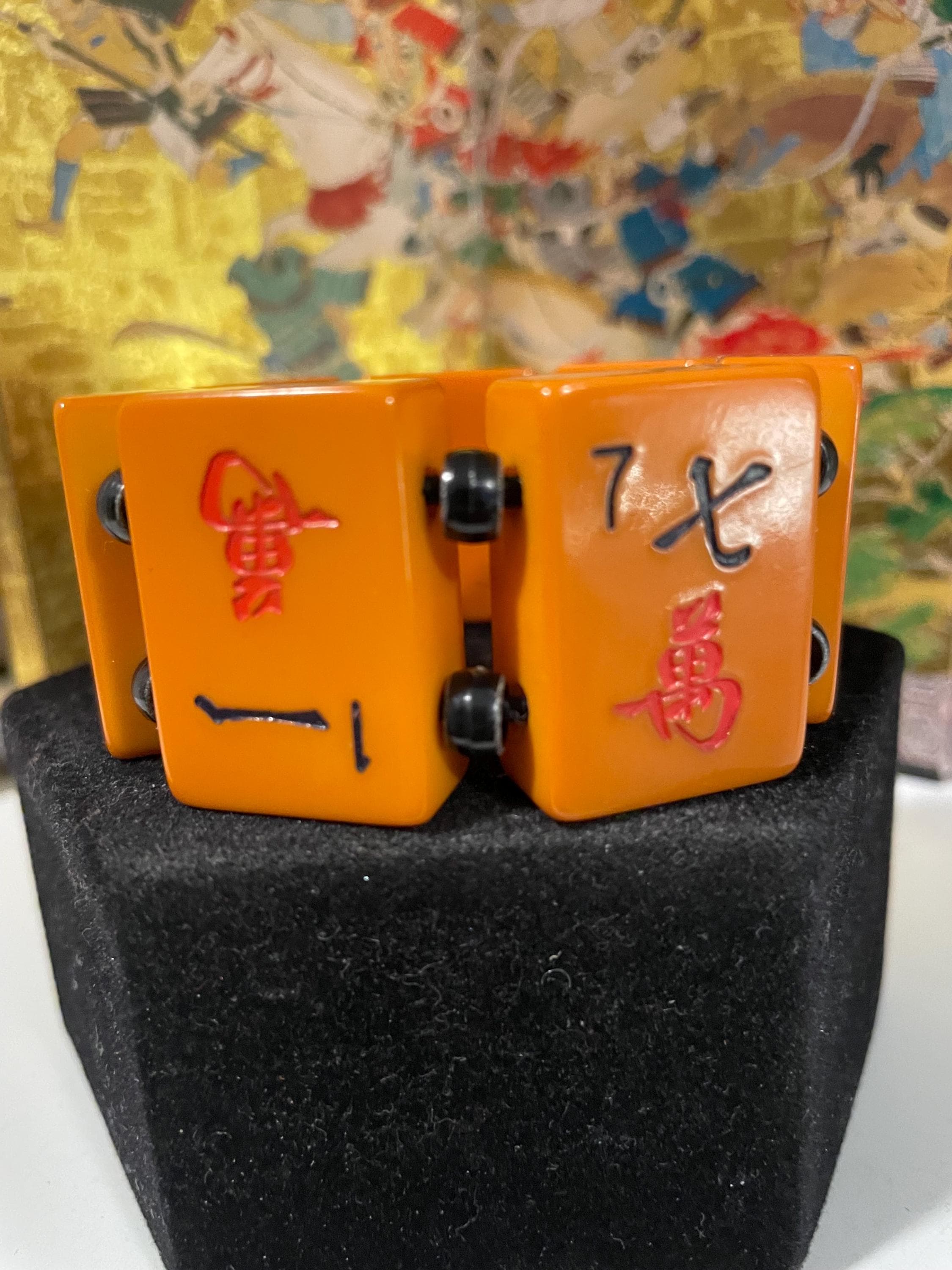 アンティークベークライト麻雀牌ブレスレット - Etsy 日本
