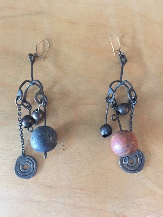 Vintage Chandelier Orbit Earrings - image 3