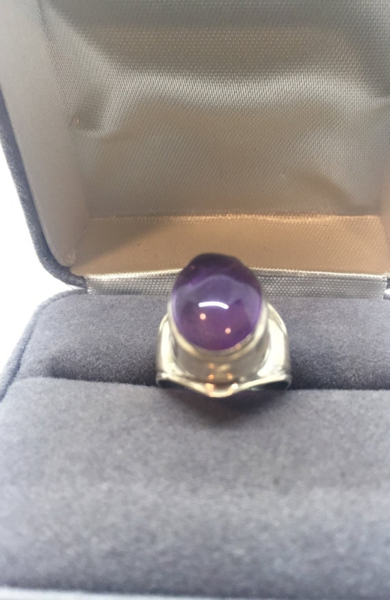 Amethyst and Sterling Ring