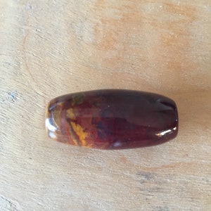 Natural Tibetan Agate Barrel Bead