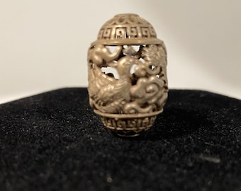 Tibetan Silver Double Phoenix Bead
