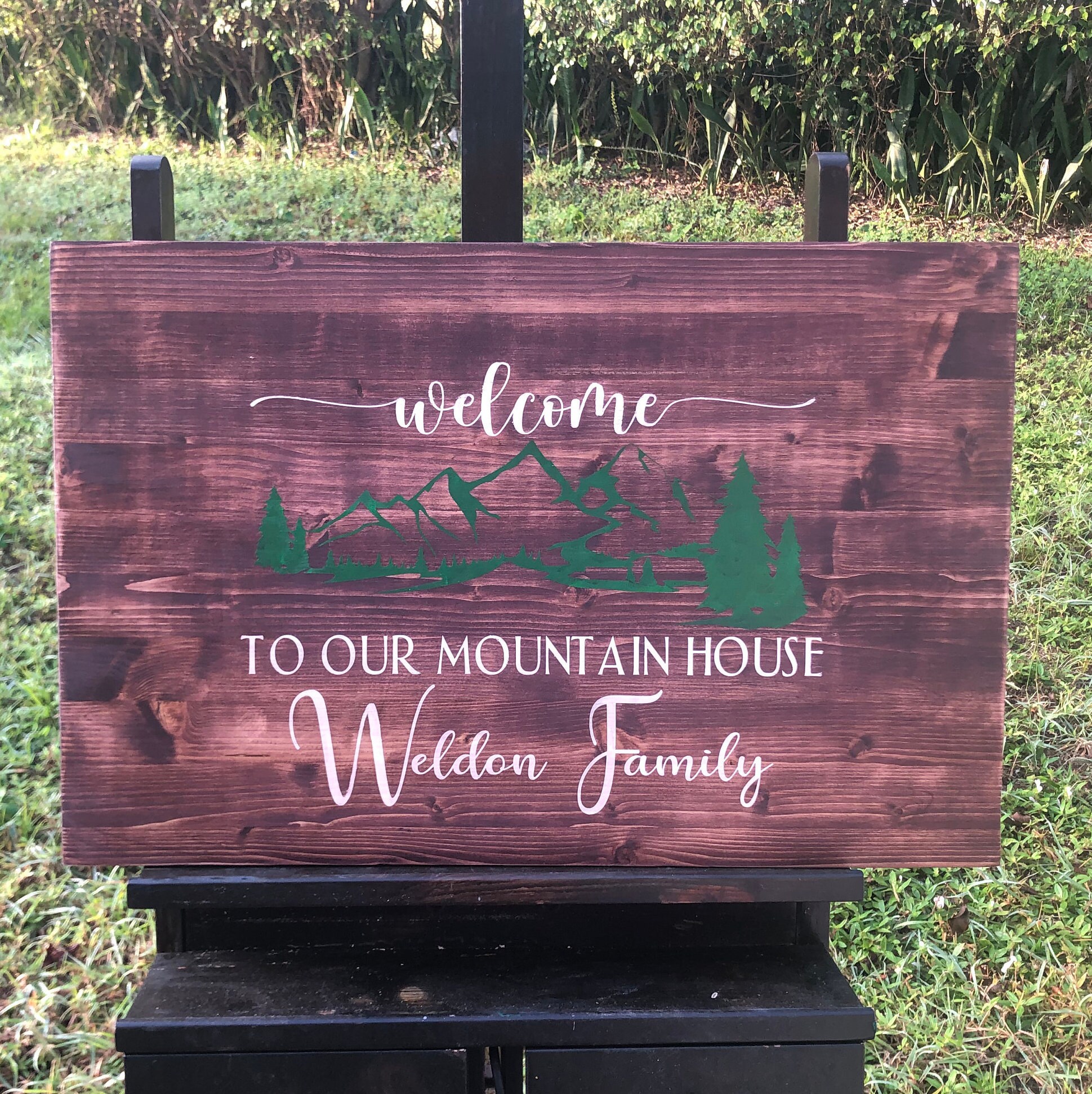to our Mountain House Sign Mountain Decor Rustic Etsy