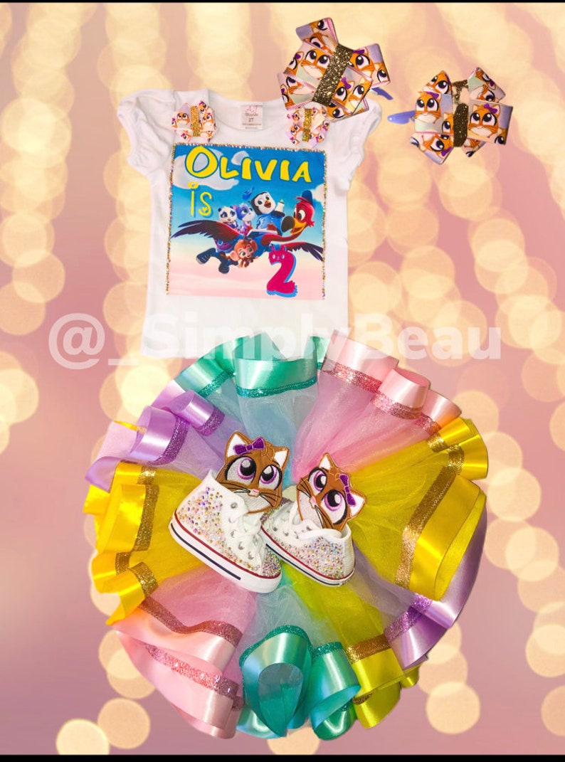 Kids Gift First Birthday Outfit Girls Birthday Outfit Mia Tots Birthday Outfit Mia the cat Birthday Outfit Cat Birthday Outfit