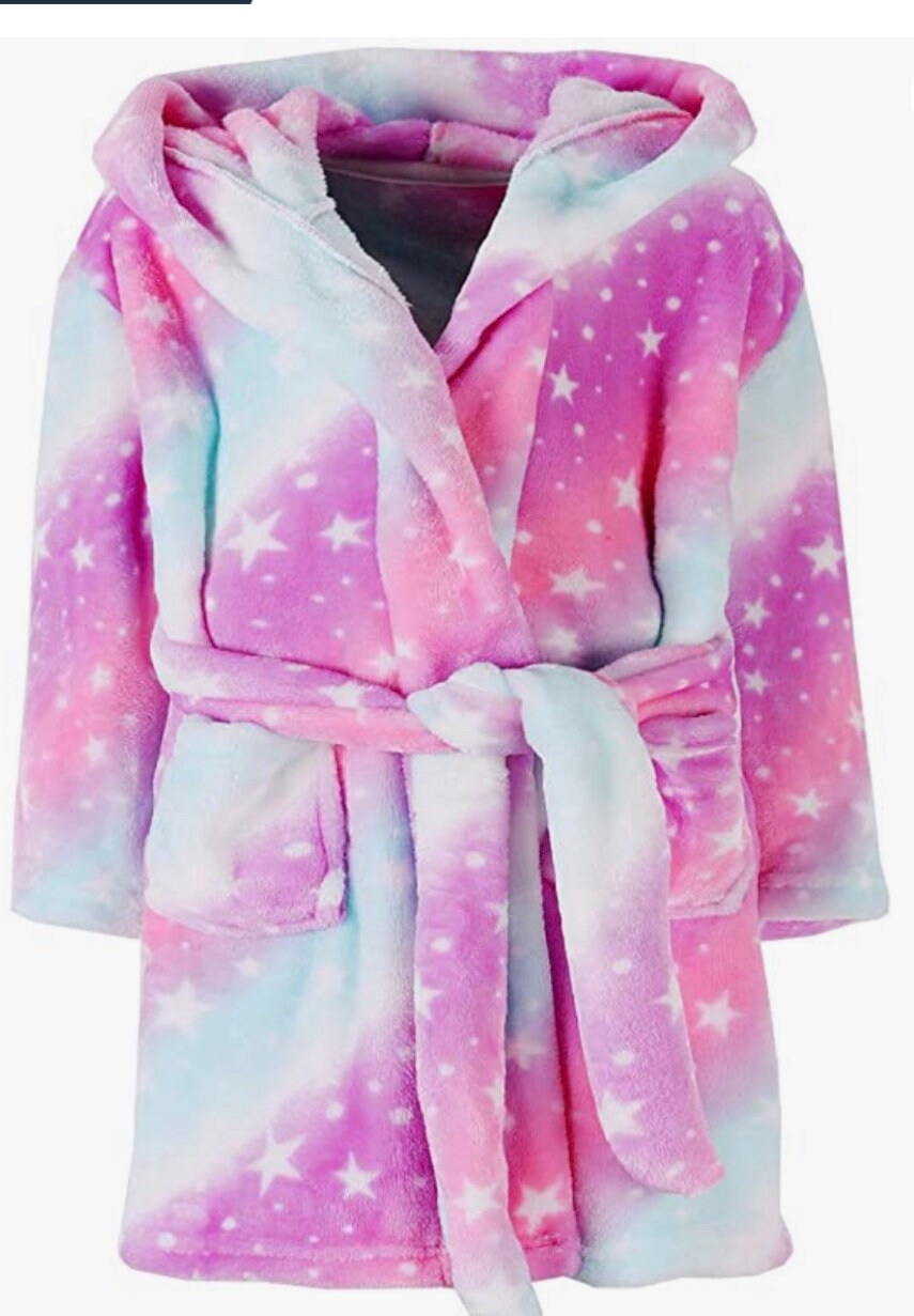 Kids Bathrobe Embroidered Bathrobe Ultra Soft Polyester Etsy