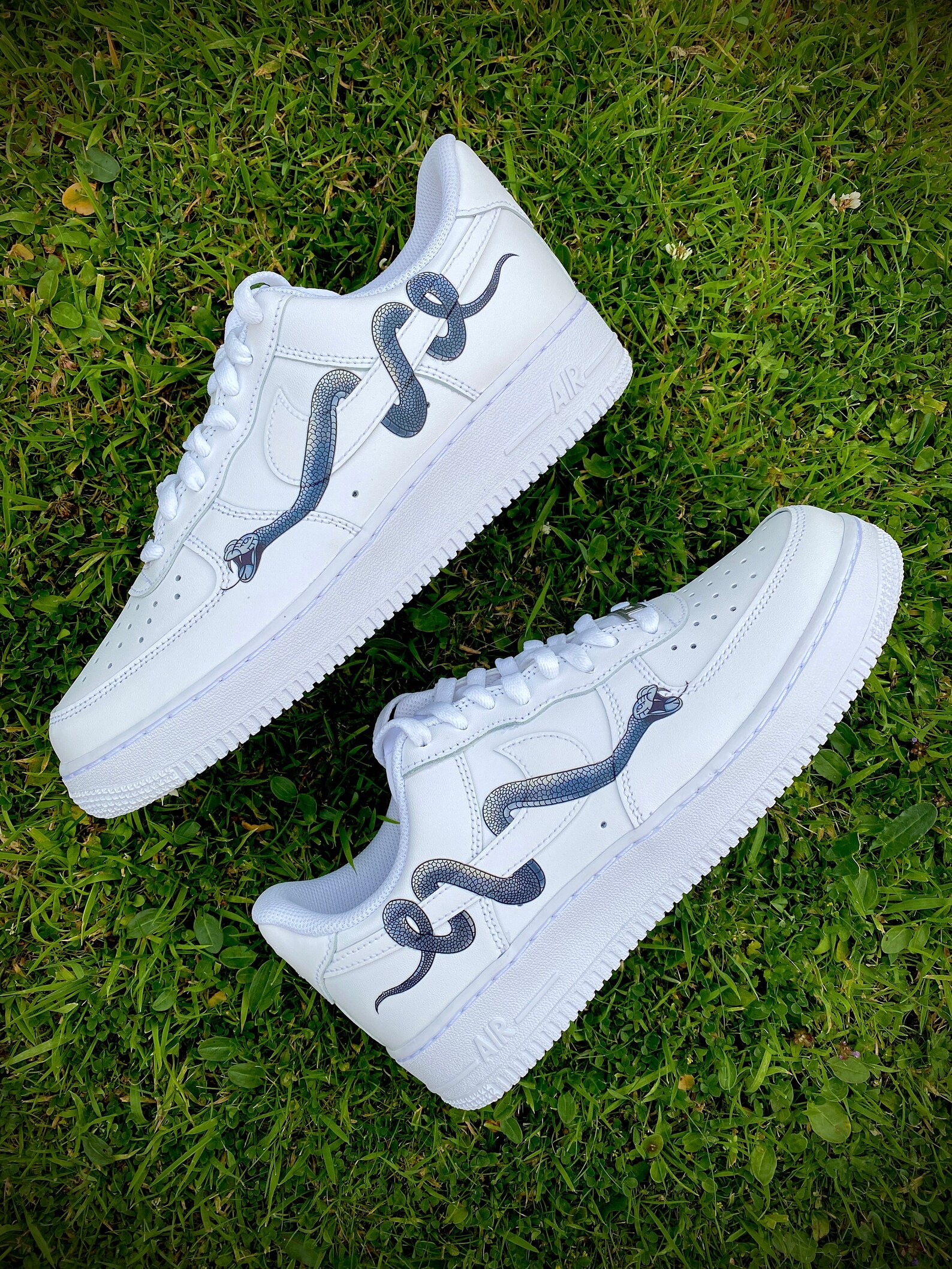 Snake Custom Air Force 1 Hand Made Waterproof White Nike AF1 | Etsy